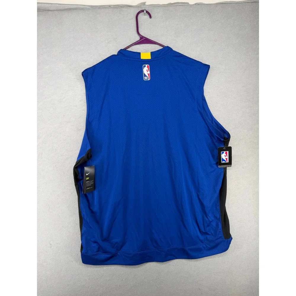 Nike Golden State Warriors NBA Sleeveless Shooting Shirt Blue XL AV0961-495 NWT